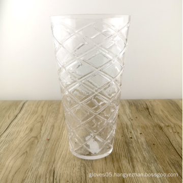 nordic transparent embossed bud glass vases